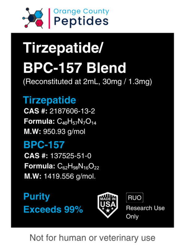 Tirzepatide:BPC recon 30mg